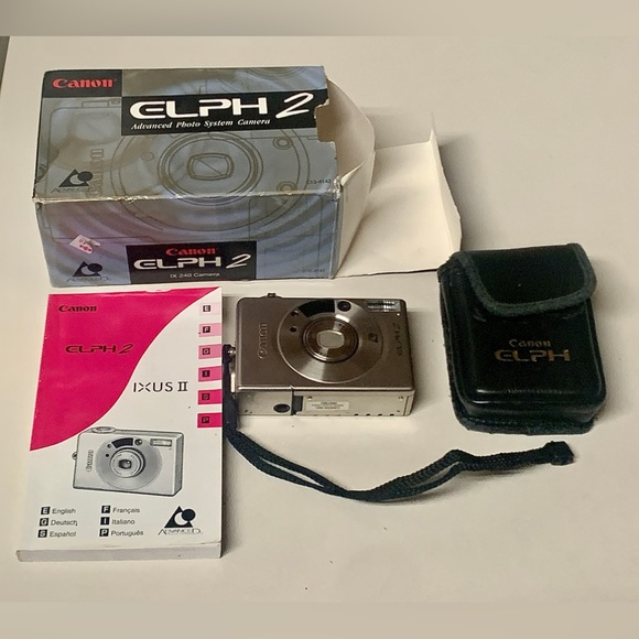 1999 Vintage Canon ELPH 2 APS Film Point and Shoot Camera - Picture 12 of 14